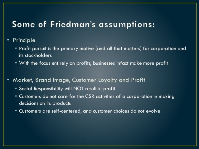milton friedman the social responsibility of business is to increase its profits essay
